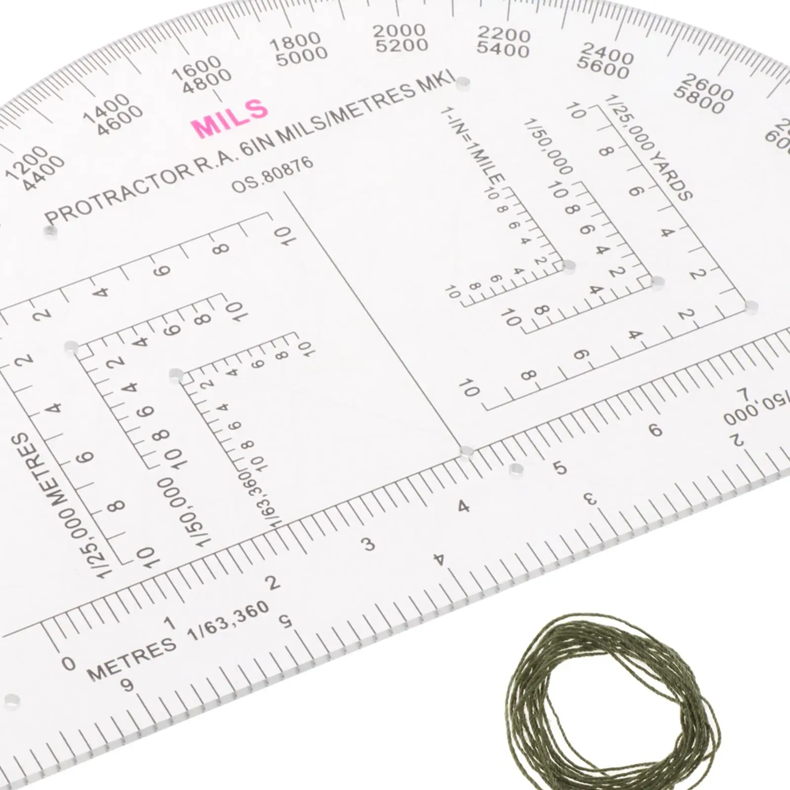 Land Navigation Protractor Map Reading Protractor for Camping Measuring