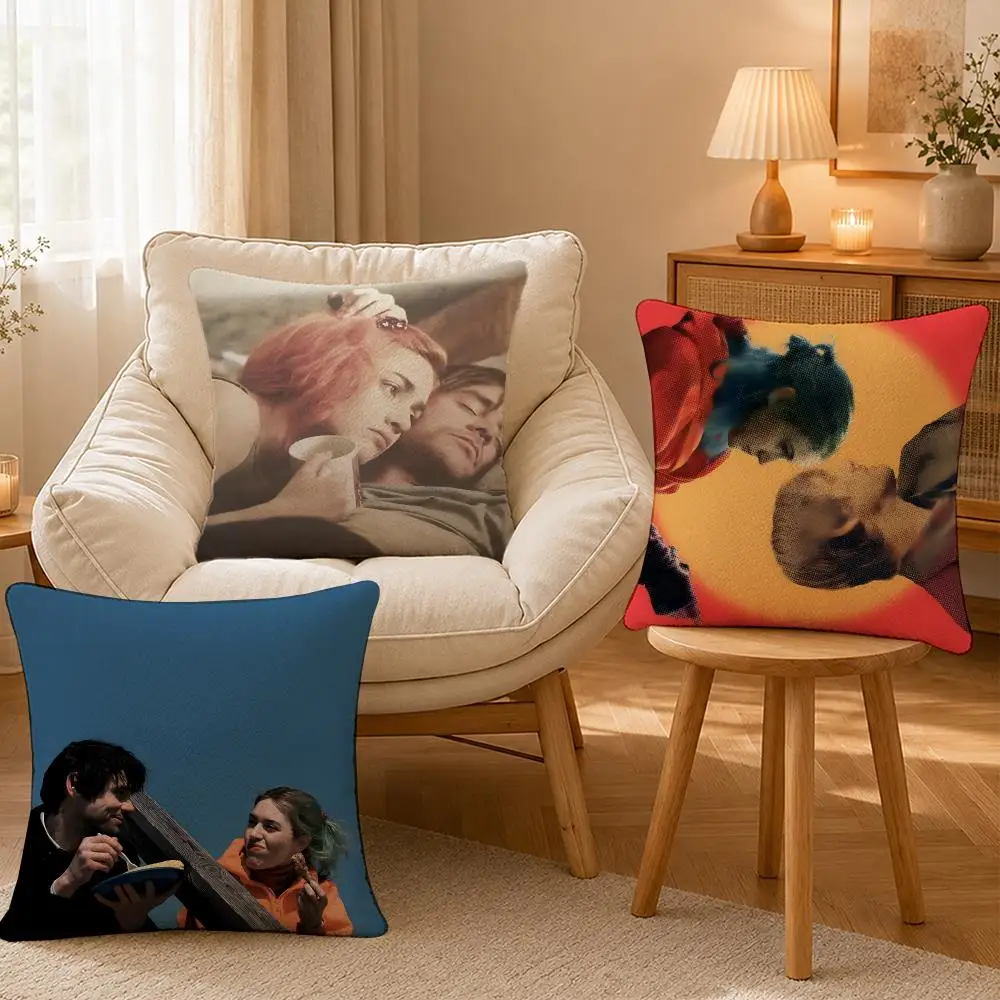 Romance Eternal Sunshine Indie Cushion Cover Personalized Short Plush Soft Bedroom Sofa Home Decor Gift