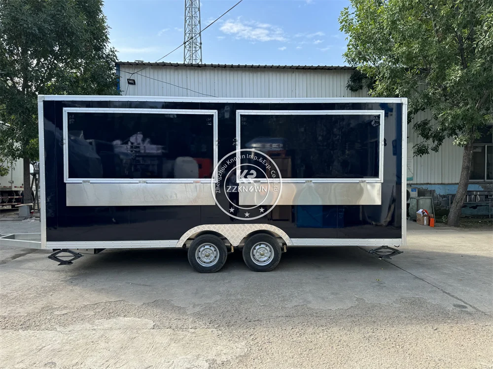 Carrello per alimenti commerciale con attrezzature completamente Catreing Vendita Snack Ice Cream Street Mobile Snack Rimorchio per caffè Camion fast food