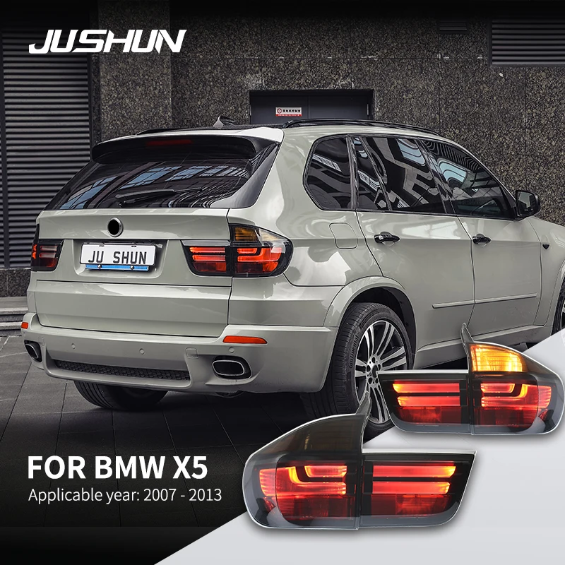 LED Tail Lights For BMW X5 E70 2007-2013 Retrofitted New LED Service Brake Rear Taillight Warning Lights Foglights Indicator Assembly