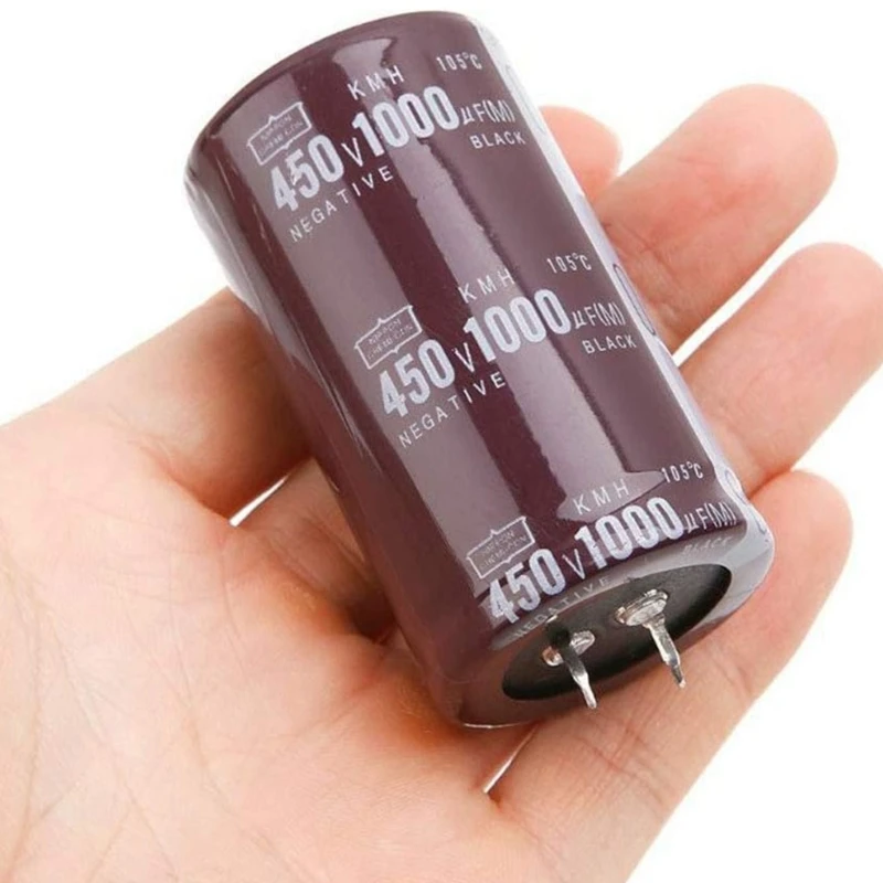 High Frequency 450V 1000uF Aluminum Electrolytic Capacitor Through Hole Mounting Type For Display Circuit and Switching