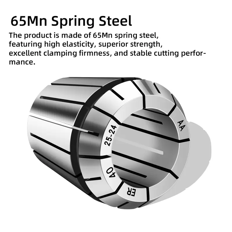 ER8 ER11 ER16 ER20 ER25 ER32 ER40 0.005High Precision0.008 Spring Collet Suitable Engraving Machine Spindle CNC Machining Center - Image 4