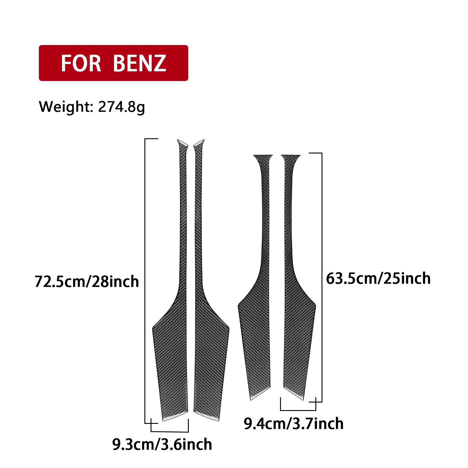 

FOR Mercedes-Benz C-Class 2022 2023 2024 Carbon Fiber Car Door Anti Kick Trim Panel Decoration Interior Accessories Sticker