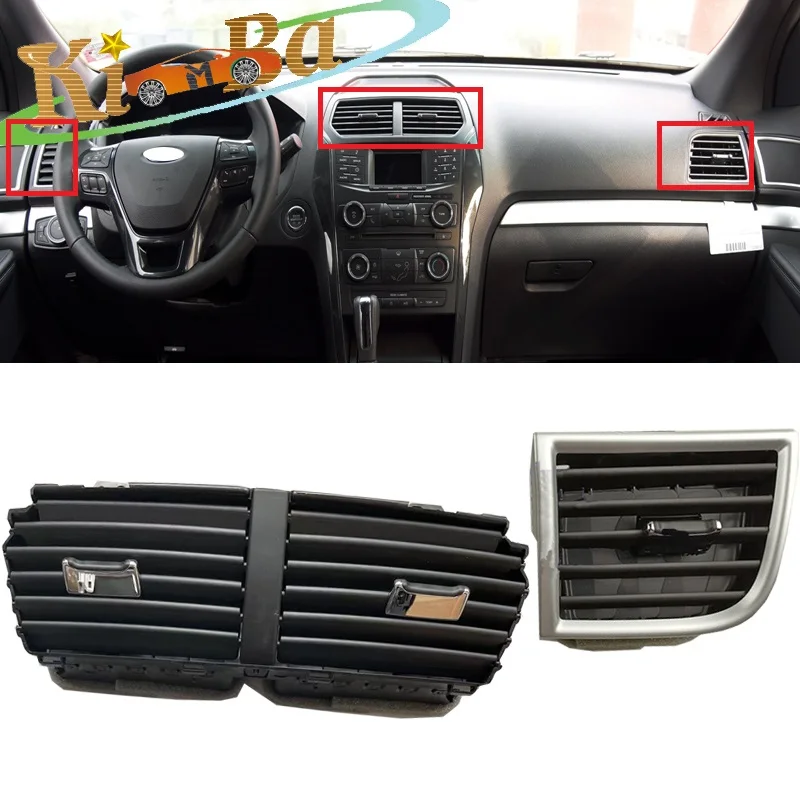 KIMBA  For Ford Explorer 2013 2014 2015-2017 Car Accessories Inner Console Dashboard Air Conditioner Air Outlet Air Refresh Vent