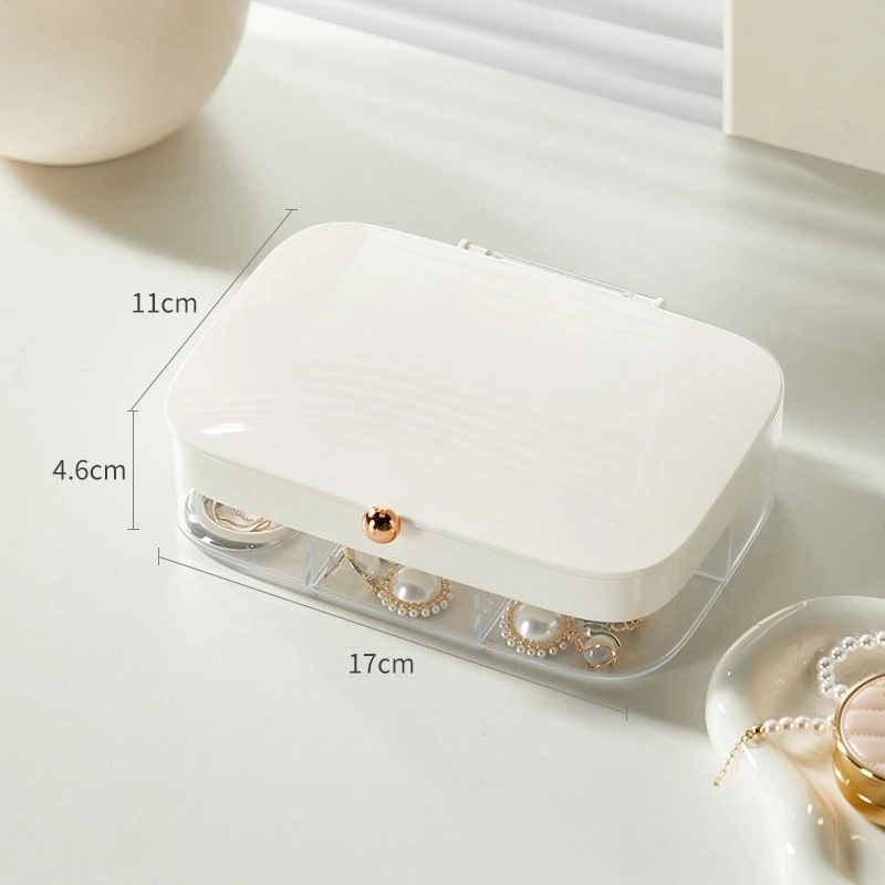 1pcs Jewelry Storage Box Multifunctional Household Dressing Table Jewelry Ring Multi-layer Storage Box