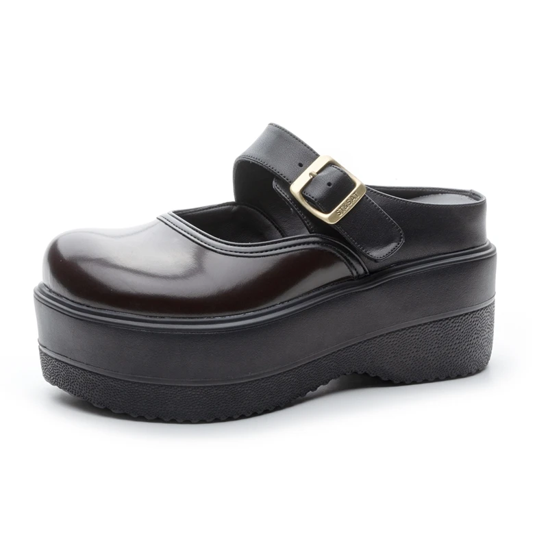 

AIYUQI 2026 New Women's Mary Jane Slippers Flat Platform Slippers Women Summer 9cm Lolita Closed-Toe female Shoes