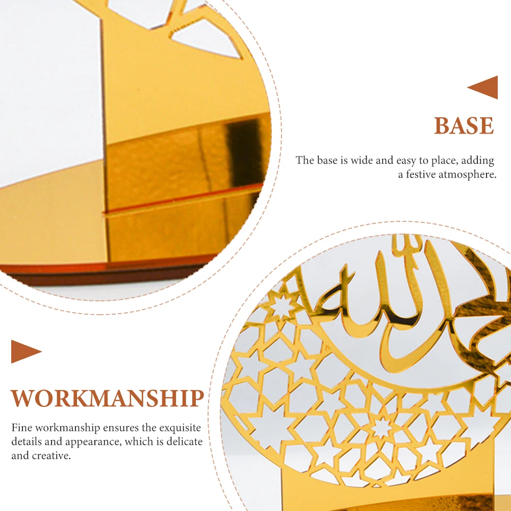 

Decoration Mirror Ornaments Ramadan Decorations Acrylic Craft Festival Golden Eid Adornment