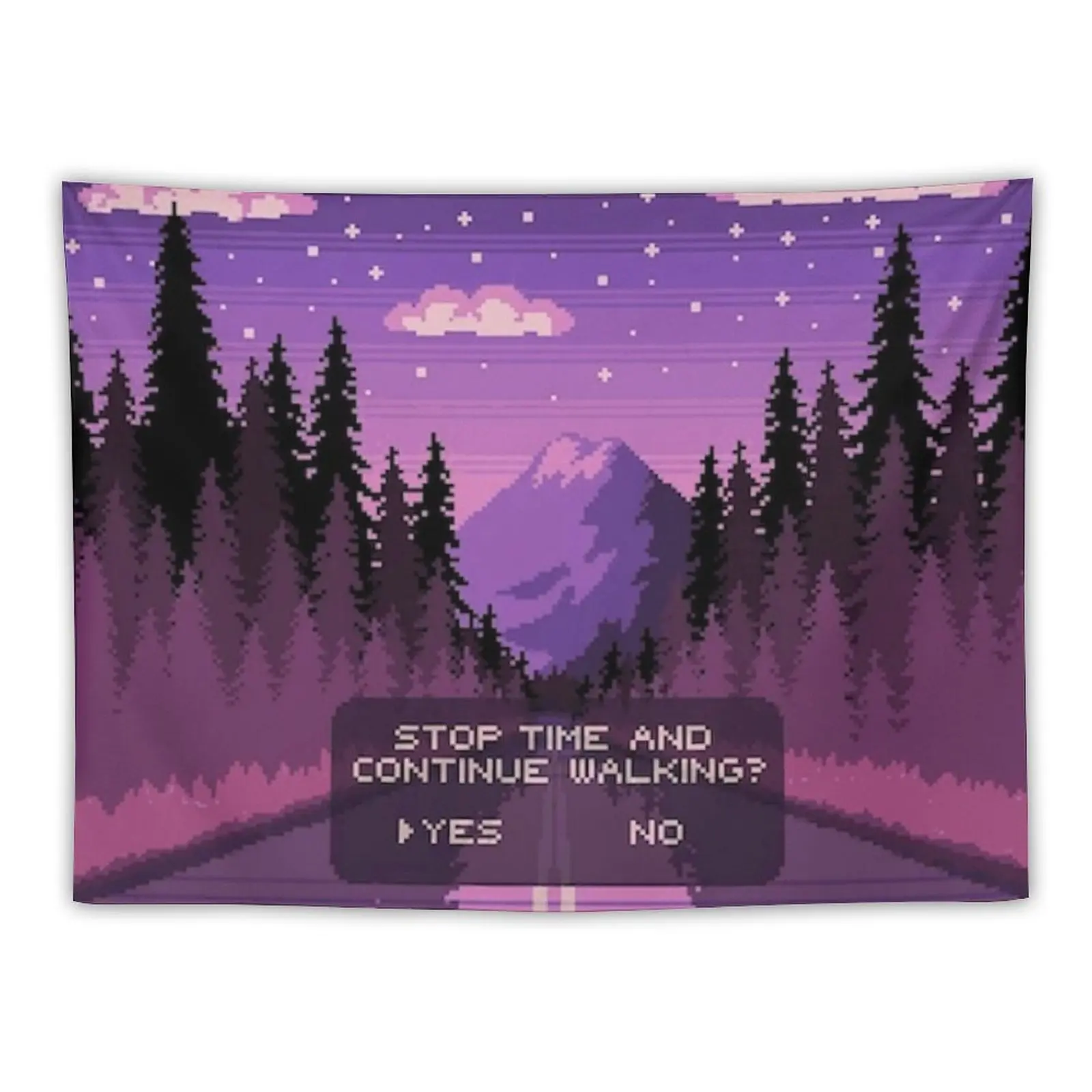 

New Aesthetic Purple Retro Pixel Art Tapestry Carpet Wall Wall Tapestries