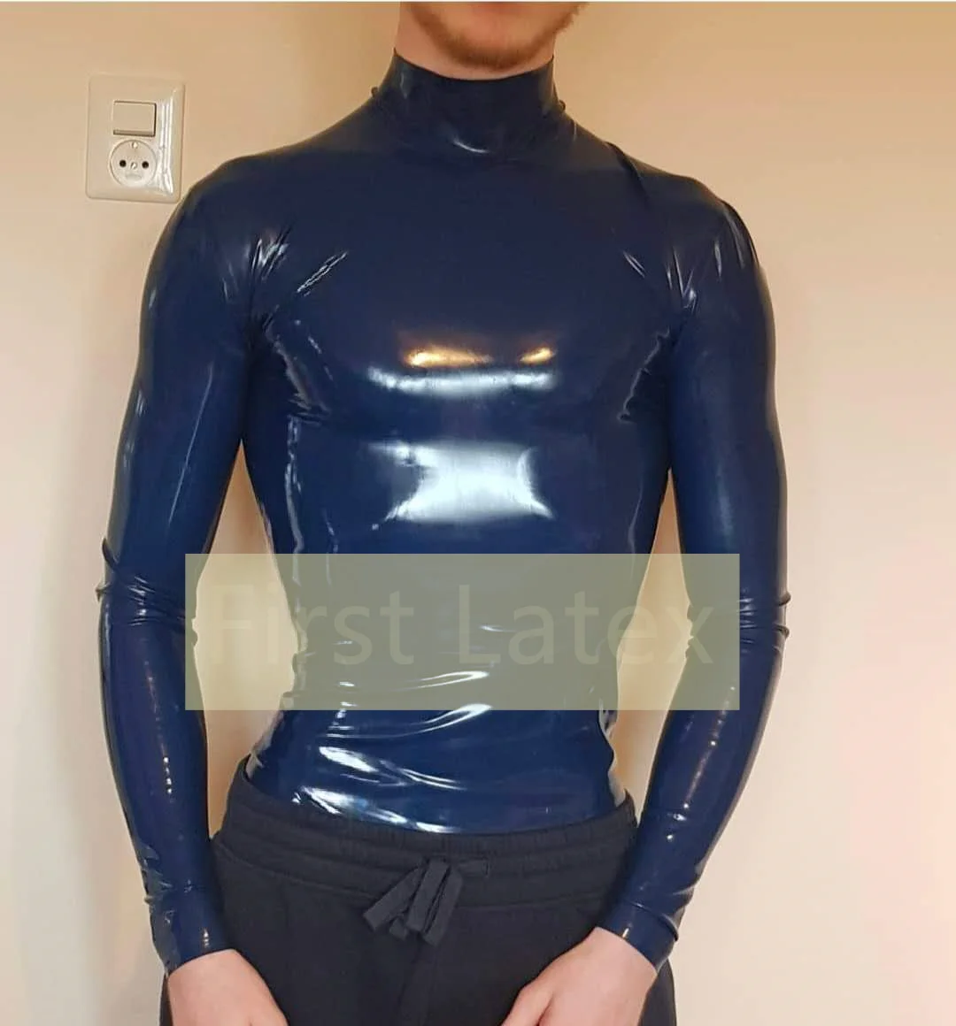 

Мужская рубашка-поло из натурального латекса Foshain с высоким воротом и длинным рукавом, без молнии, на заказ