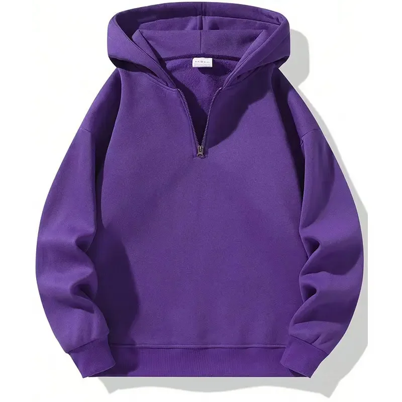 Moletom feminino cortado de manga comprida com zíper quarto 2025 outono inverno casual gola V pulôver tops com bolsos