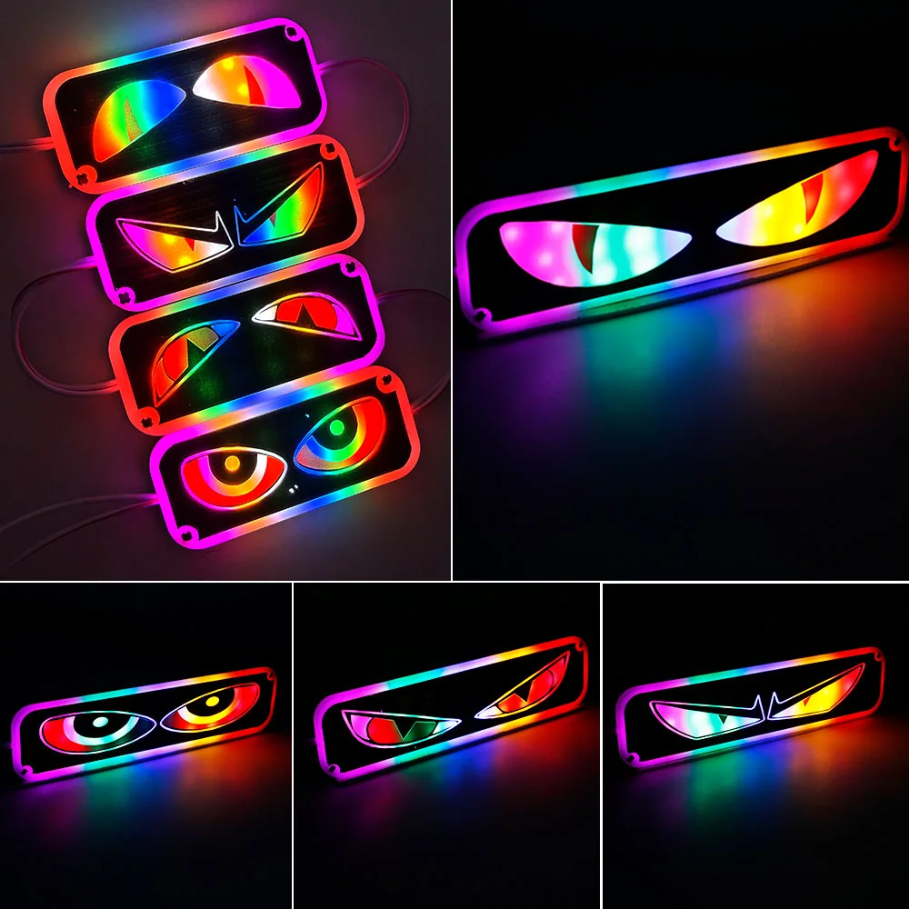 1pcs 12V Led Module Devil Demon Eye Strobe Warning Light for Car Motorcycle RGB