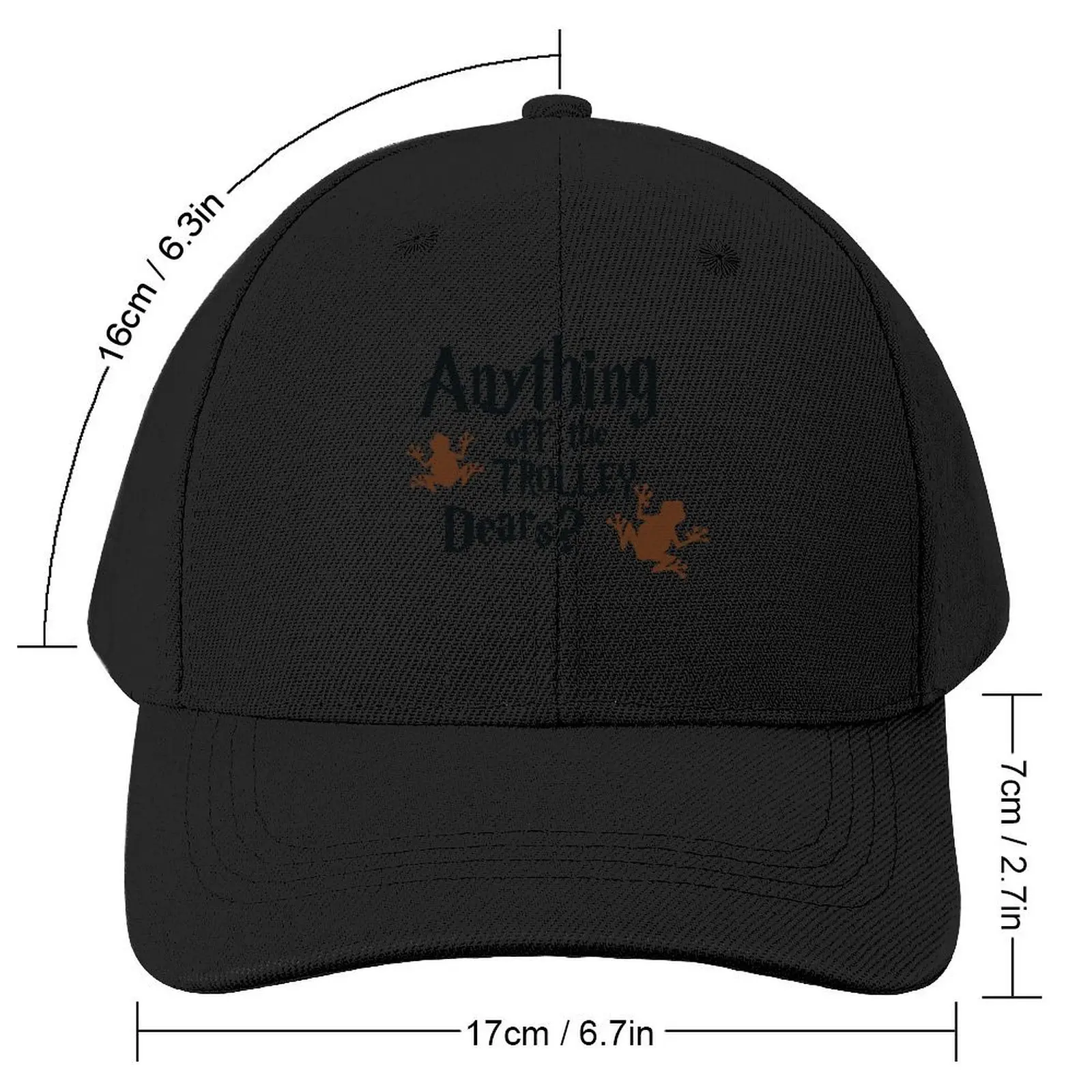 Anything off the Trolley Baseball Cap Fishing cap Funny hats Streetwear Male Women's