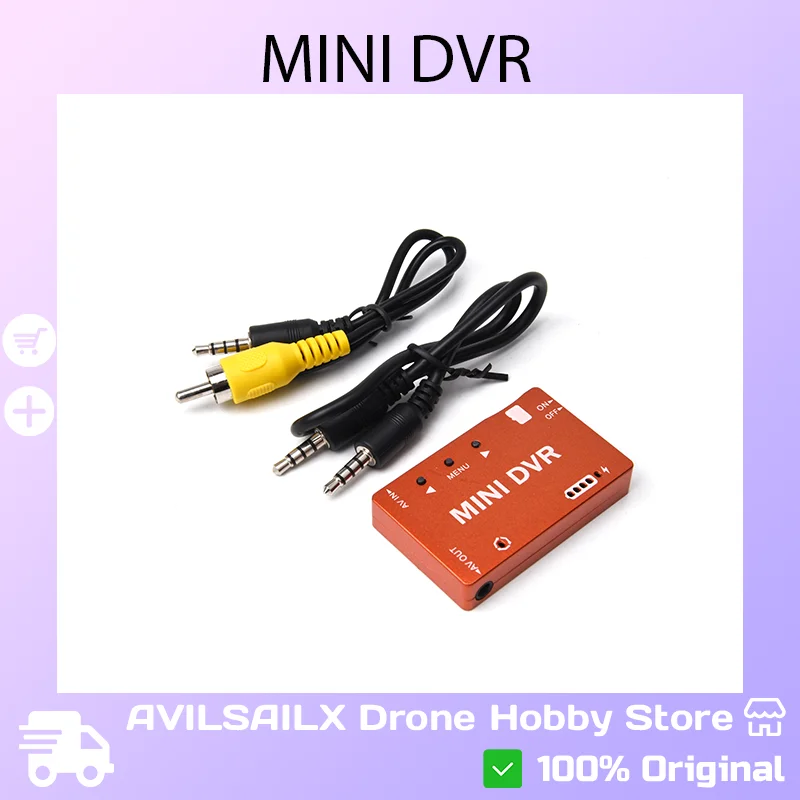 

Mini DVR Recorder USB Port Video Storage For FPV Goggles FPV Drone Parts Black Orange Optional