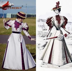 1890s Victorian Seaside Costume Historical Dresses Victorian Edwardian Dress Fashion Styles Women Vintage Dress