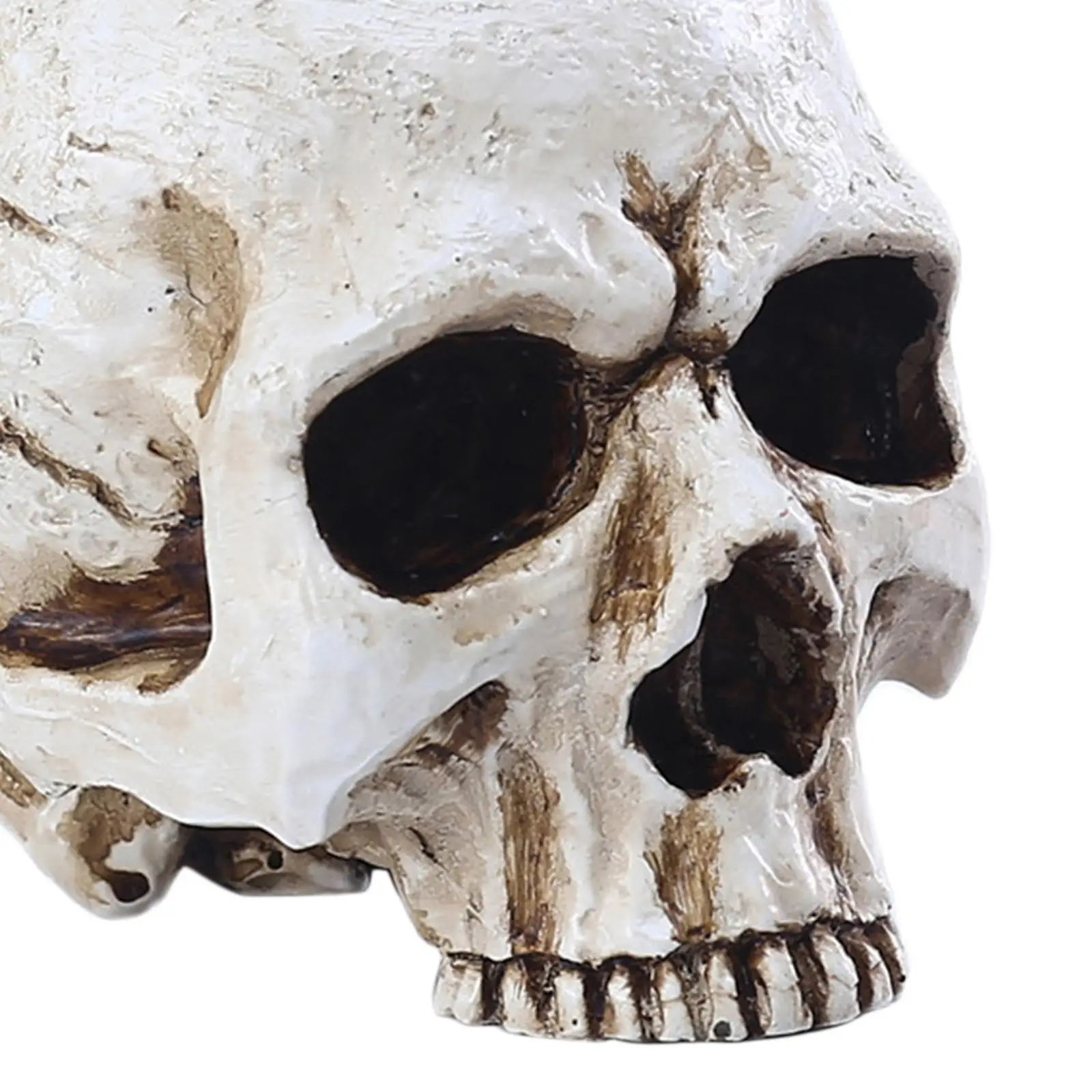 Resin Skull Candle Holder Crying Design for Pillar Candles Gothic Decor Suitable for Halloween Mantel Shelf Ornament
