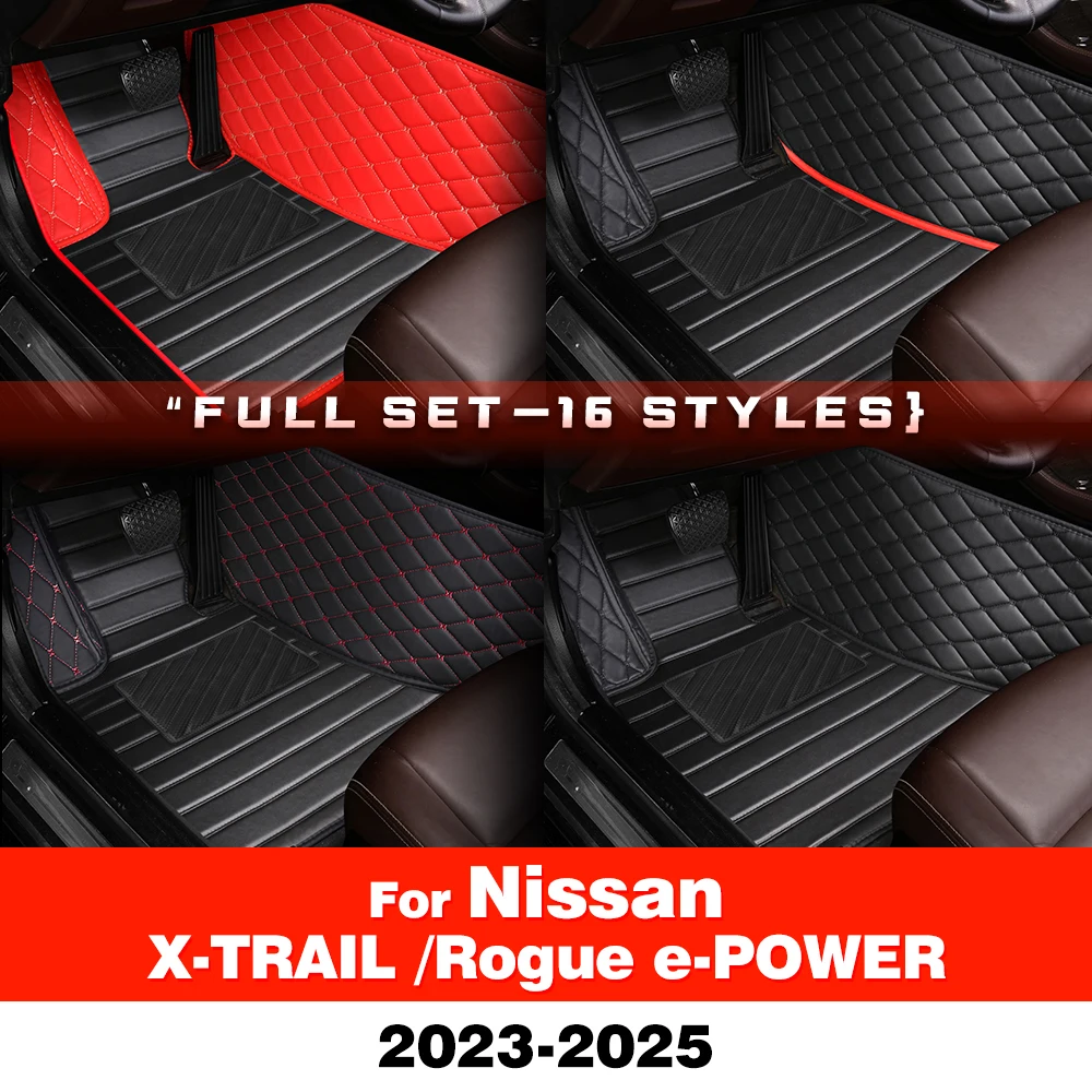 

For Nissan X-TRAIL /Rogue e-POWER 2023 2024 2025 Custom Car Floor Mats Automobile Carpet Cover Interior Accessories Protective