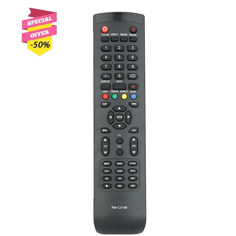 

RM-C3196 Remote Control Compatible With JVC TV Replacement Controller