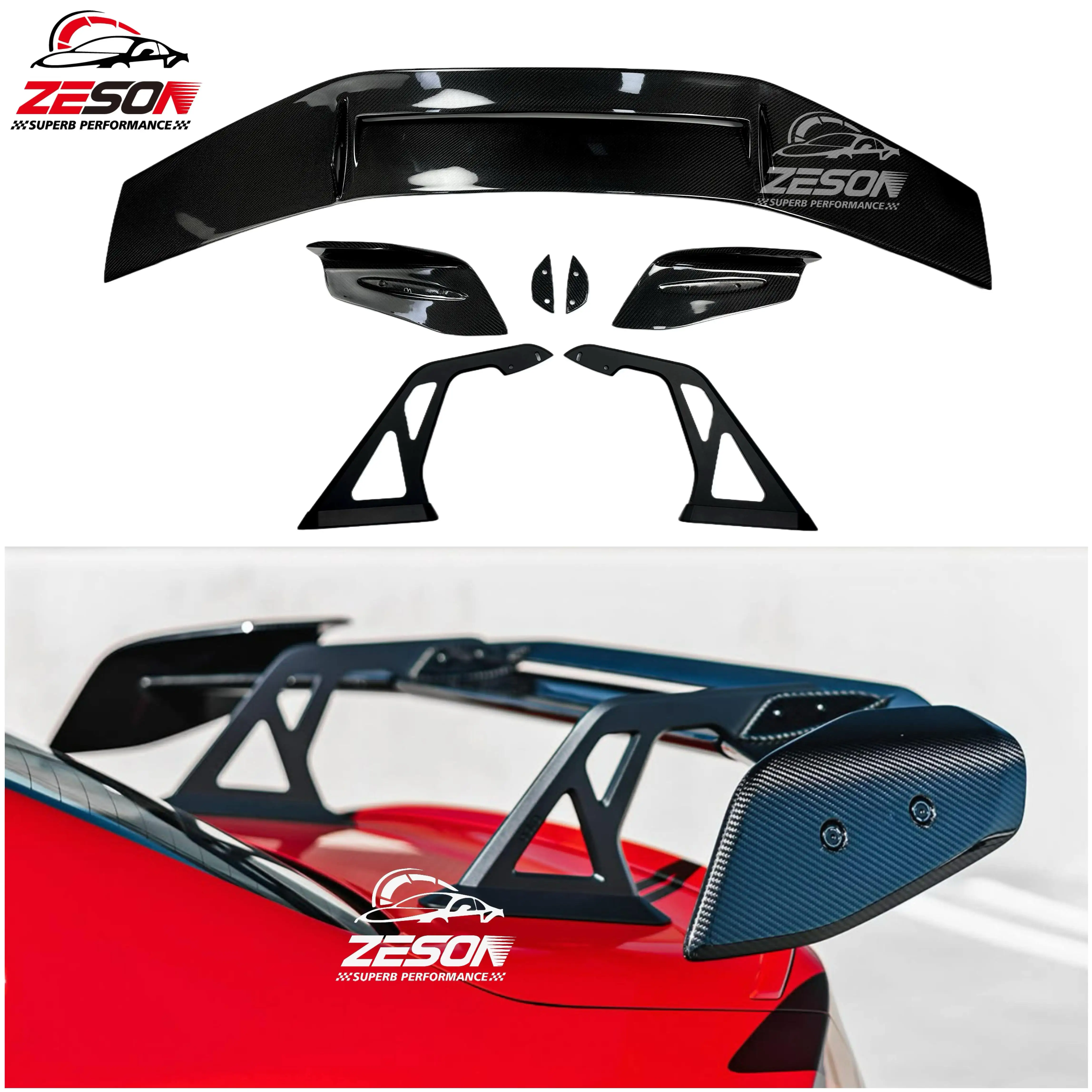 

Car Accessories Carbon Fiber AD-R3 Style Wing Spoiler for M2 M3 M4 G87 G80 G82 High Quality Perfect Fitment