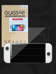 Suitable for Switch OLED switches with high-definition protective film, transparent screen, 2-piece package, free film kit