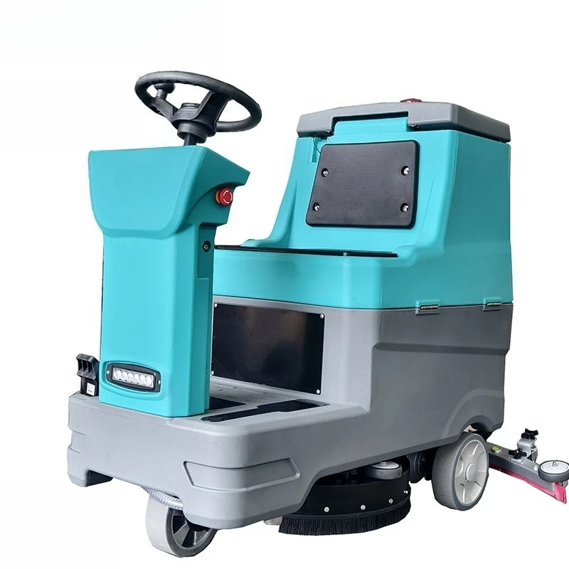 

Electric Ride-On Sweeper Scrubber Combo with Burnishing Function 50cm Path for Logistics Park Parking 24V 1500W