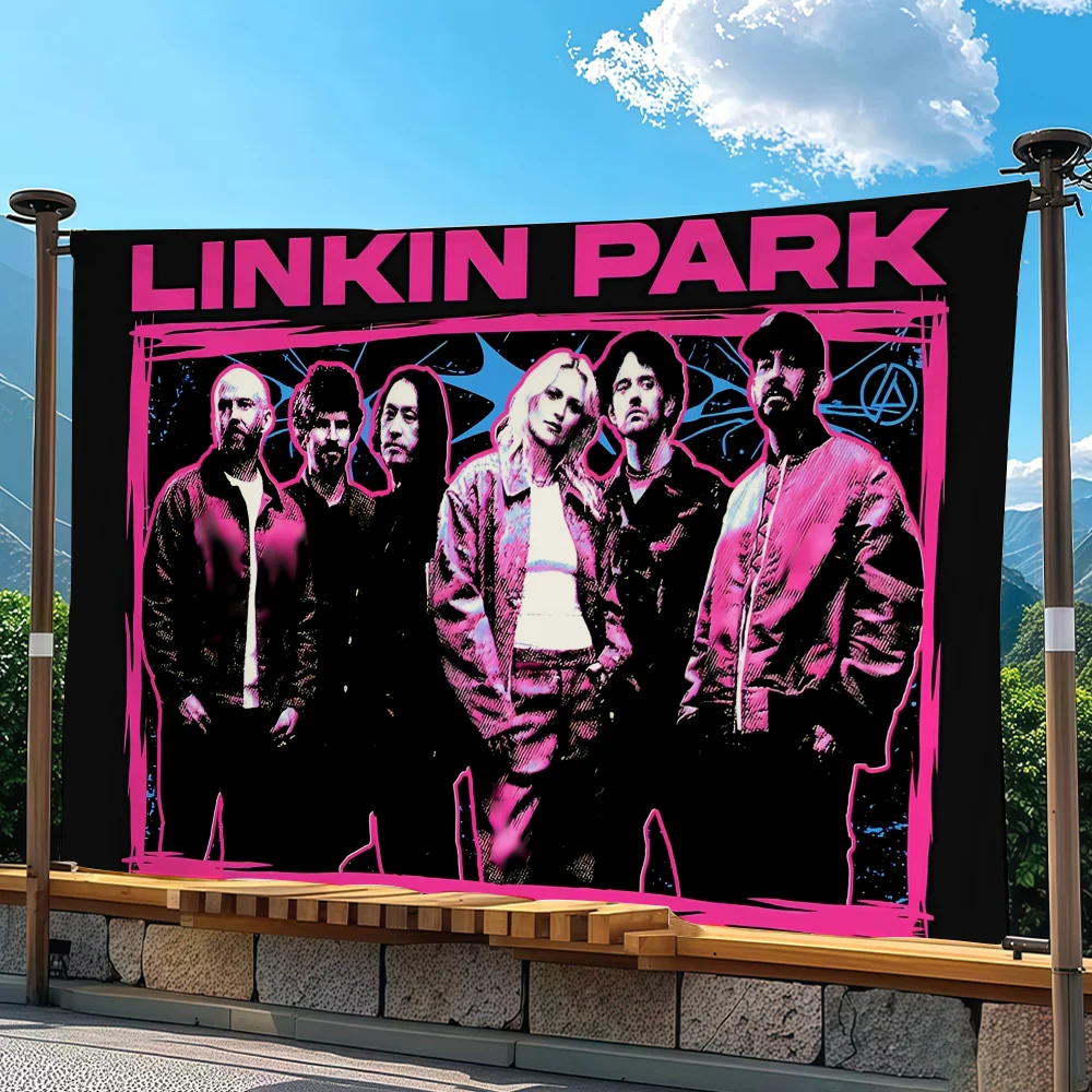 Rock Band L-Linkin P-Park flag Advertising Banner for Camping Decoration Outdoor & Garage Wall Hanging Decorations