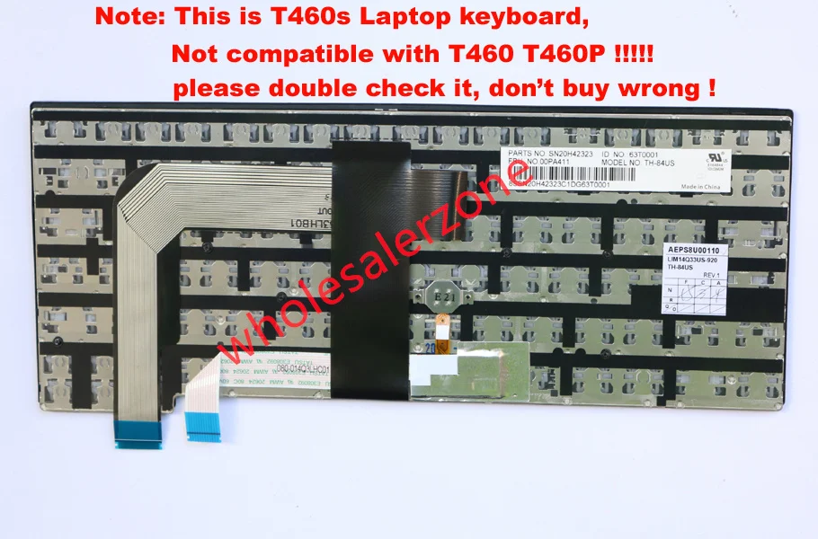 New Keyboard For IBM ThinkPad T460s T470s (can't fit T460 T470 T460P T470P) laptop US layout keyboard