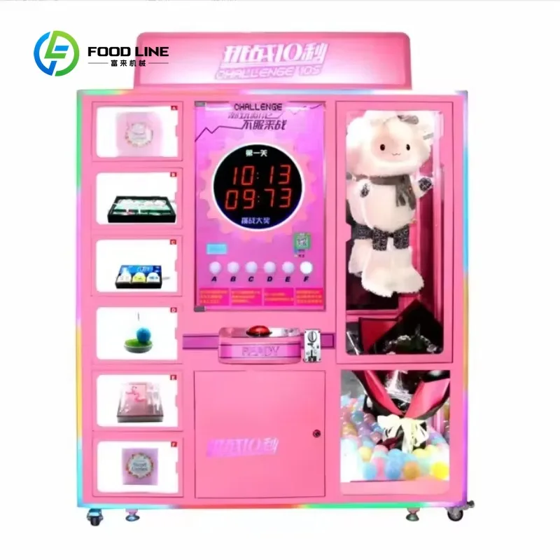 Customized  Amusement Park Crane Machine Coin Operated 10-Second Challenge Doll Claw Game with 1-Year Warranty English Language