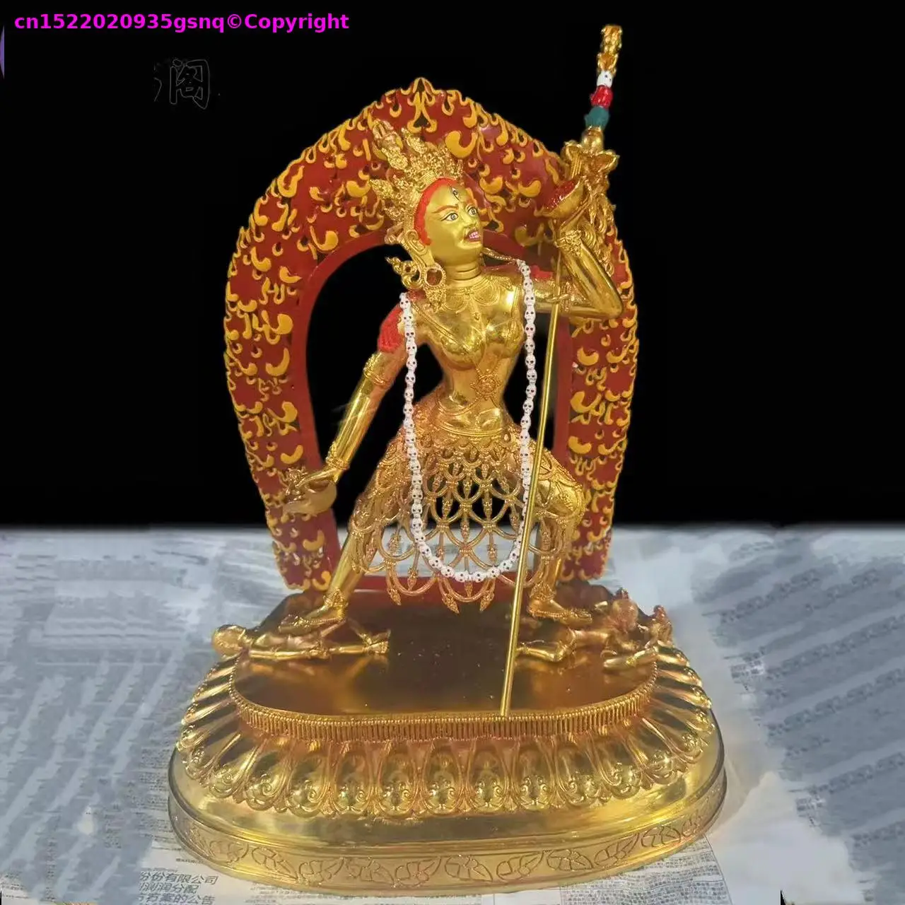 Nepal tibet Temple Buddhist Hall worship monk sacrifices Exquisite dakini Vajrayogini buddha statue Copper figure of Buddha