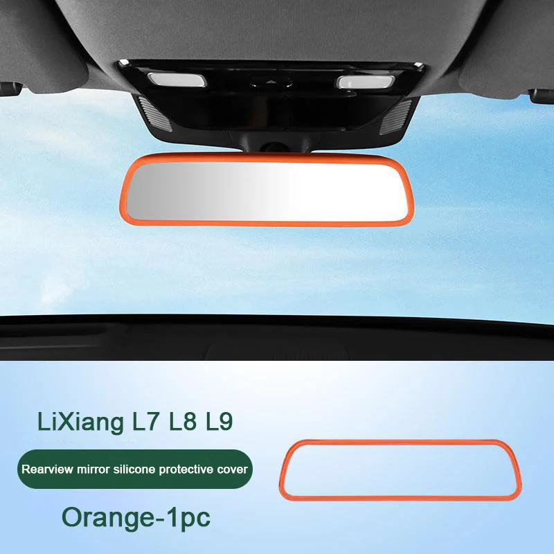 For Ideal  Li Lixiang L7 L8 L9,Car Interior Silicone Rearview Mirror Protective Case Trim Cover Decorative Auto Accessory