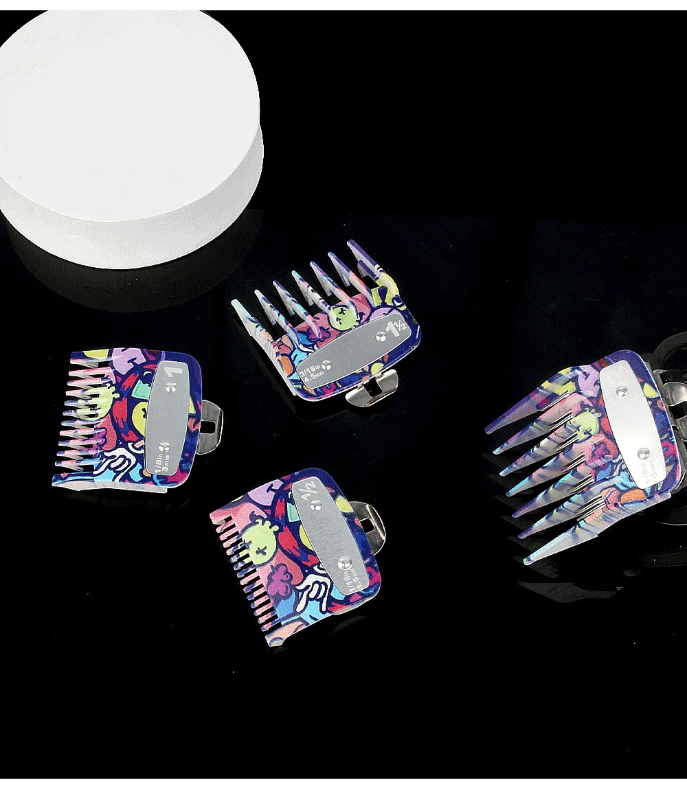2/3/4Pcs Haar Clipper Wachen Für Wahl Haar Trimmer Pro Schneiden Guide Kämme Farbe Grenze Kamm friseur Haarschnitt Werkzeuge Y1113 – Detail 21