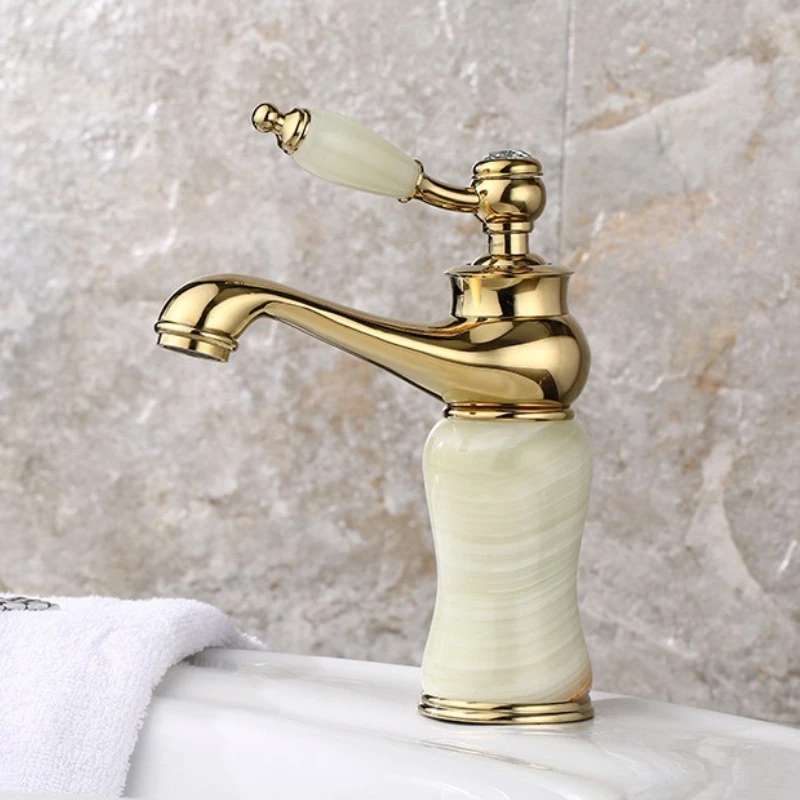 

Смеситель для горячей и холодной воды в ванной, Смеситель для умывальника, Нефритовый смеситель для мытья A