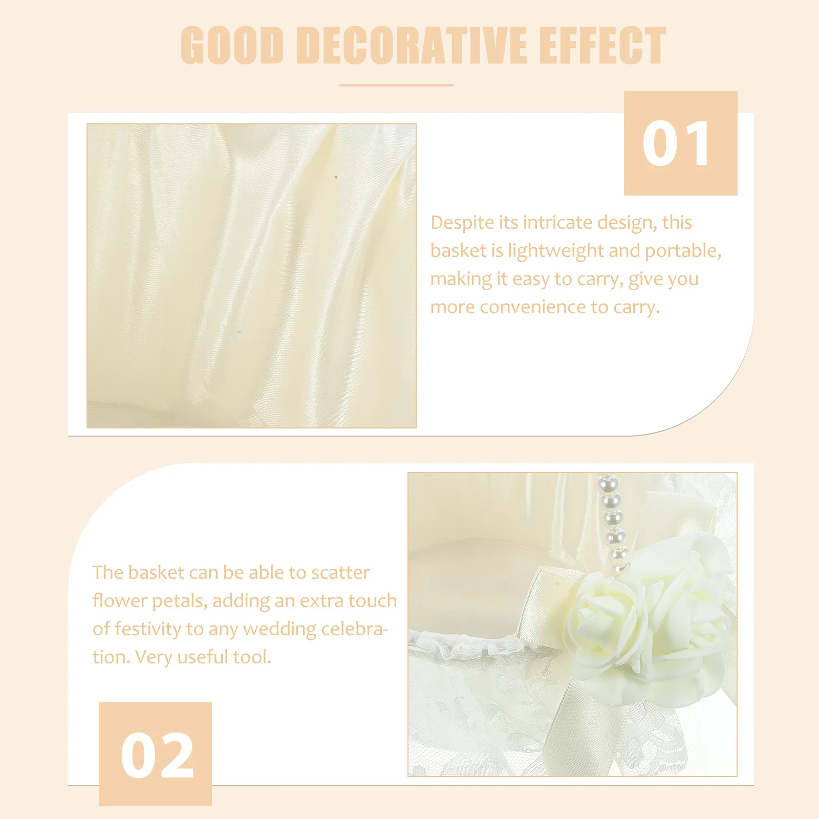 

Wedding Flower Handheld Rustic Flower Girl For Wedding Party Portable Petal Basket Small Table Centerpiece Decor Outdoor