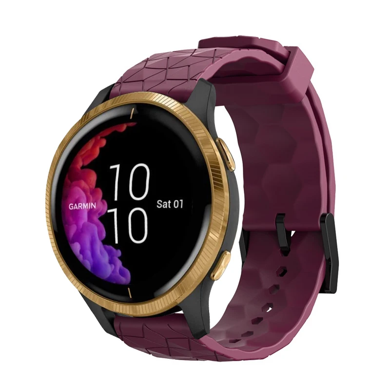 Ремешок с принтом 20 мм 22 мм для Garmin Venu 2 2s SQ Band Watch Vivoactive 3 4 Forerunner 645, силиконовый браслет SmartWatch, браслет