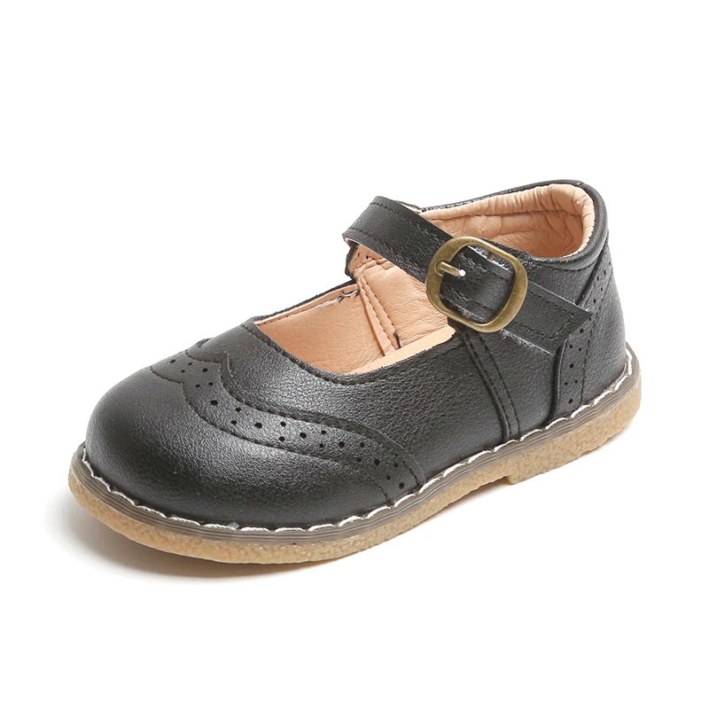 New Girls' Leather Shoe Leisure Spring and Autumn Sandals Performance Shoes Children's Leather Shoes