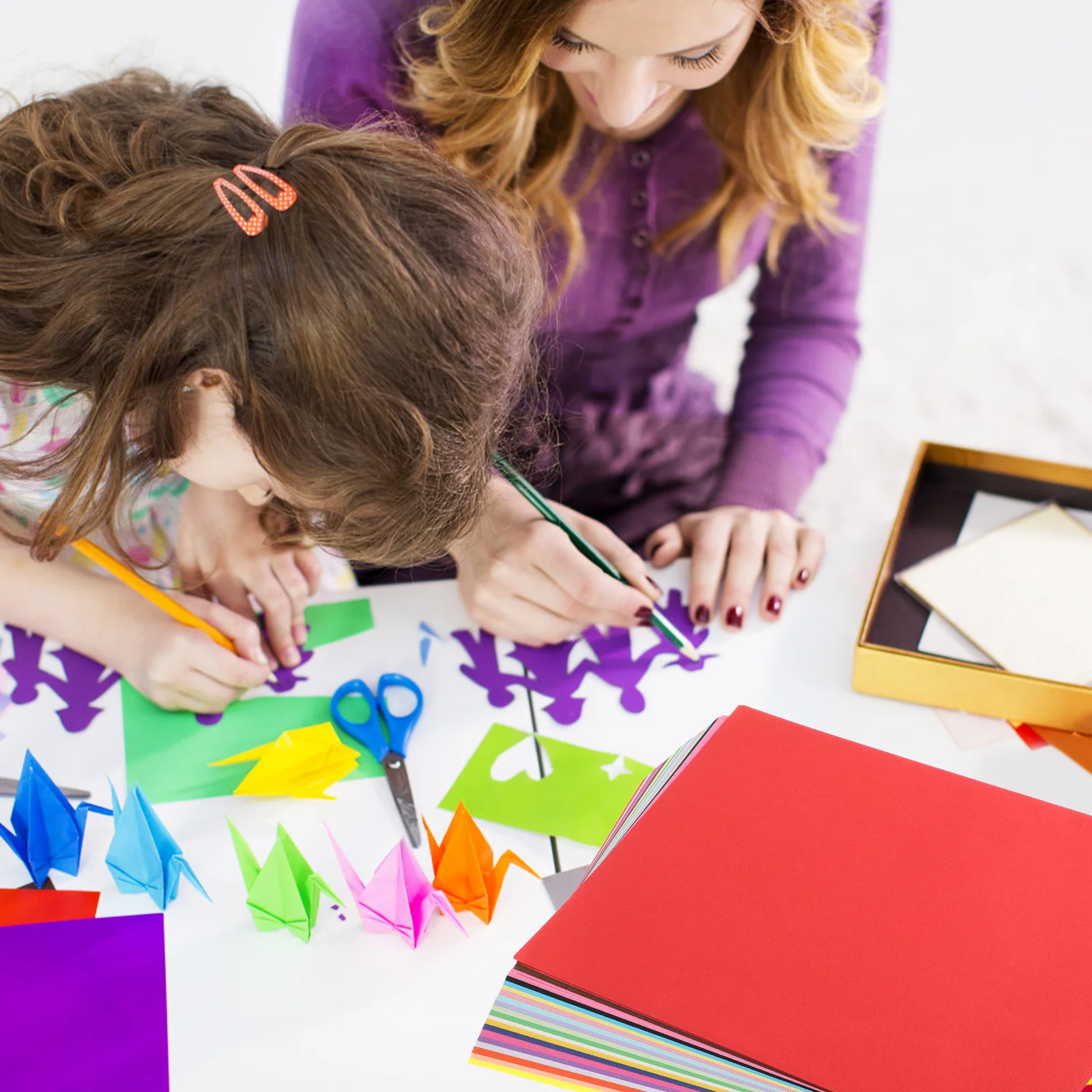 Цветная картонная бумага Цветная бумага Картонные листы оригами для поделок Прочный складной сейф для использования Широкий спектр цветов