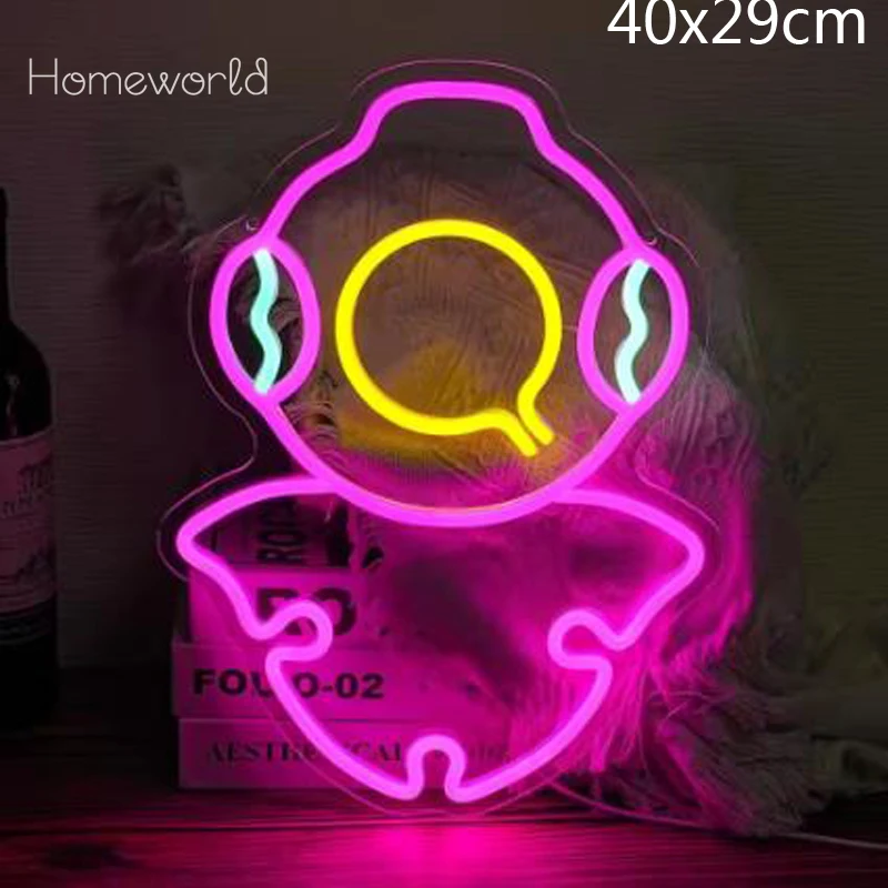 

Diver Neon Sign USB Powered LED Neon Light for Bedroom Living Room Home Beer Bar Club Swimming Pool Wall Decor Birthday Gifts