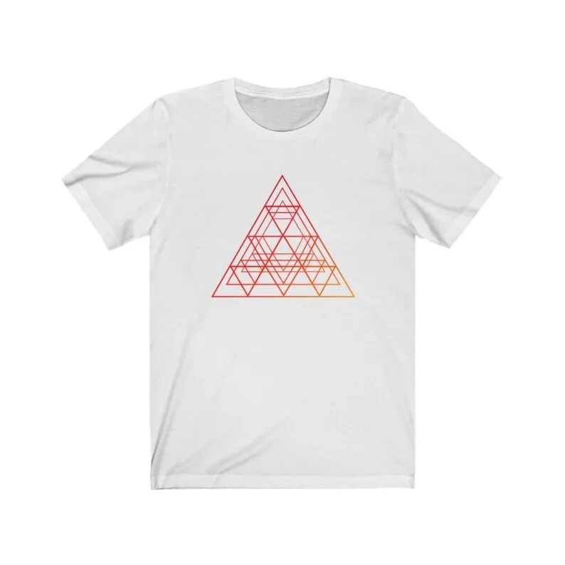 Geometric 3D Triangles Sacred Geometry T-Shirt