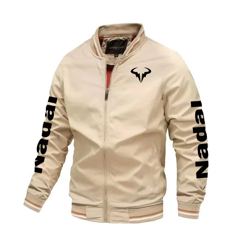 Chaqueta de béisbol con estampado a prueba de viento para hombre, chaqueta masculina informal, suelta, de alta calidad, para otoño