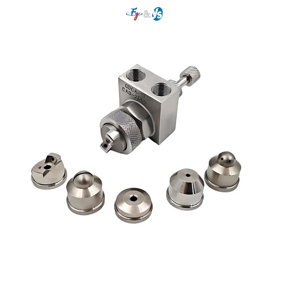 JAC Stainless Steel Flat Fan/Round Two Fluid Water air Mixed  Atomizing Nozzle Pressure Humidification Dust Removal Spray Nozzle