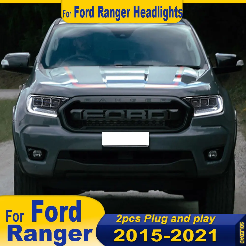

Car Styling Headlights for ford Ranger Everest 2015-2021 T6 FL T7 T8 Raptor Endeavour LED Headlight DRL Head Lamp Led Projector