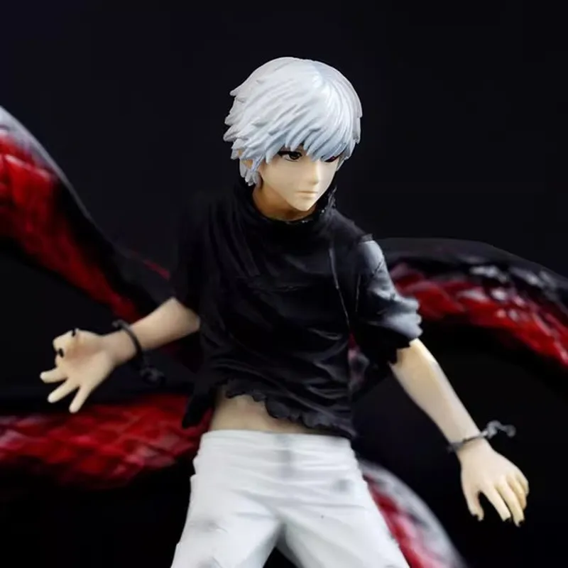 Figura Kaneki Ken Touka de 24cm con máscara ciempiés, figura de Anime, media criatura humana, modelo coleccionable, decoración de escritorio, juguete para regalo
