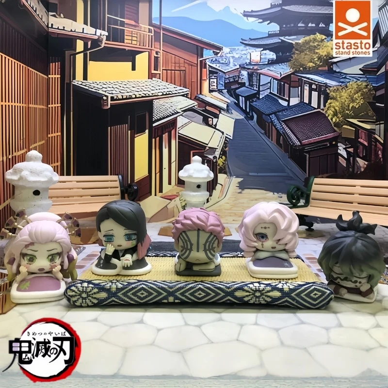 متوفر في المخزون اليابان Stasto الأصلي شيطان Slaye Rui Daki Gyutaro Akaza Ju No Kata لون جديد قوس Gashapon Pvc أنيمي الشكل اللعب الهدايا #1