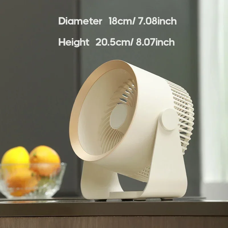 Cordless Electric Fan 4000mAh High Power Desktop Air Cooler USB Charging Home Kitchen Wall-mounted Air Circulation Fan