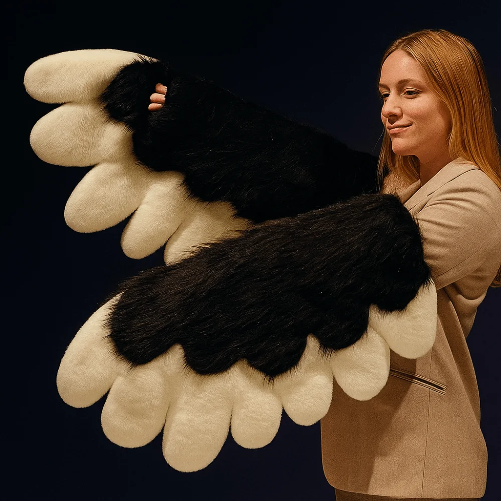 ロールプレイ コスプレ衣装 羽 ステージパフォーマンス パーティーアクセサリー 女の子 動物の羽 毛皮のようなドレスアップ羽 衣装 コスプレ