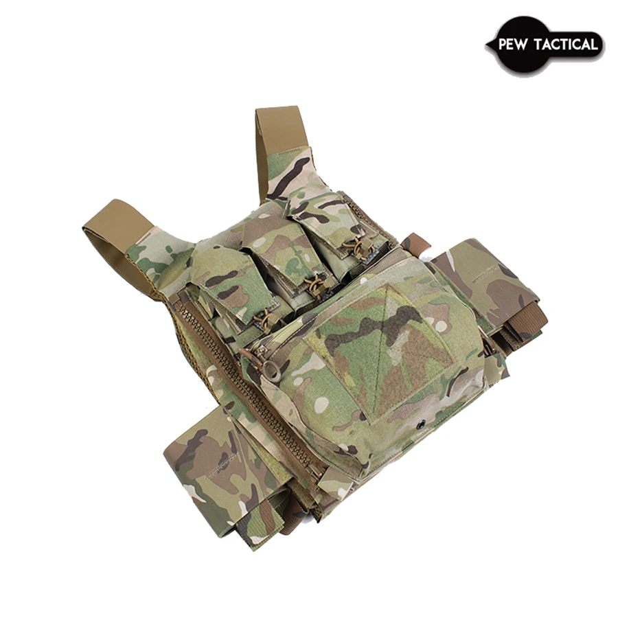 Adaptador de cremallera MOLLE de Panel trasero estilo Ferro táctico PEW, portador de placa FCSK3.0