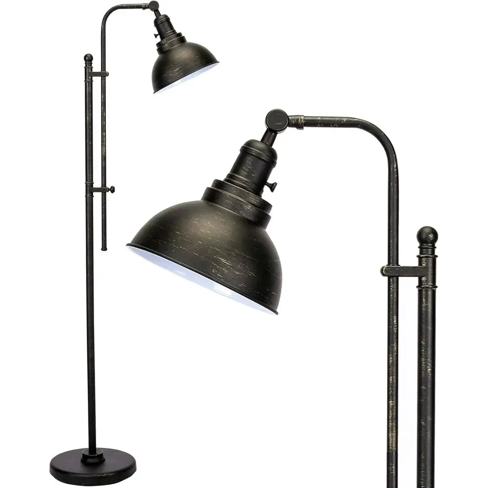 

65 Vintage-Style Adjustable Industrial Floor Lamp for Living Room, Bedroom, or Office