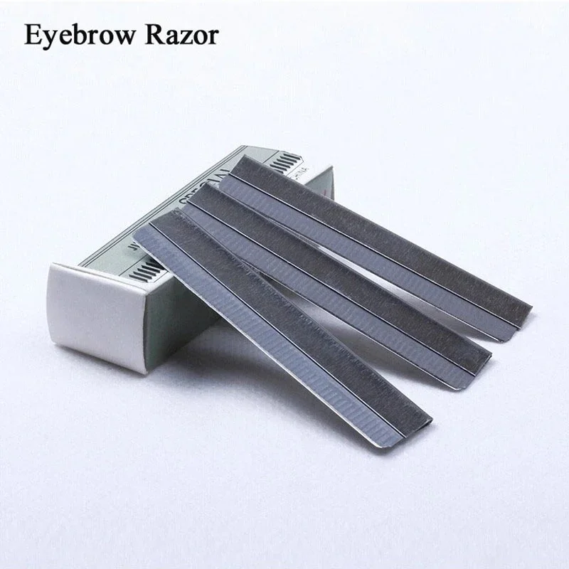 

10pcs Disposable Stainless Steel Hair Blade Knife Tattoo Eyebrow Trimmer Scraper Shaping Shaver Makeup Supply