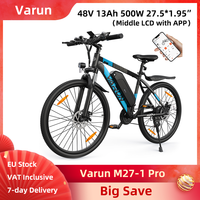 Varun M27-1 Pro Electric Bike 500W 48V 13Ah 27.5*1.95 Inch Slim Tire E-bike APP Control 21-Speed 32km/h 55-70km Range 150kg Load