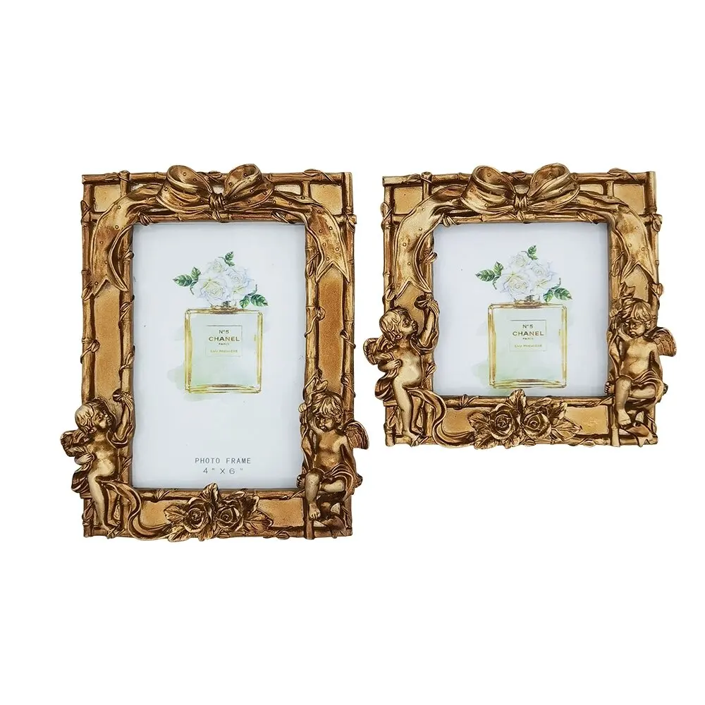 

European Vintage Angel Pendant Resin Photo Frame Home Decoration Square Antique Wall Decoration Picture Frame