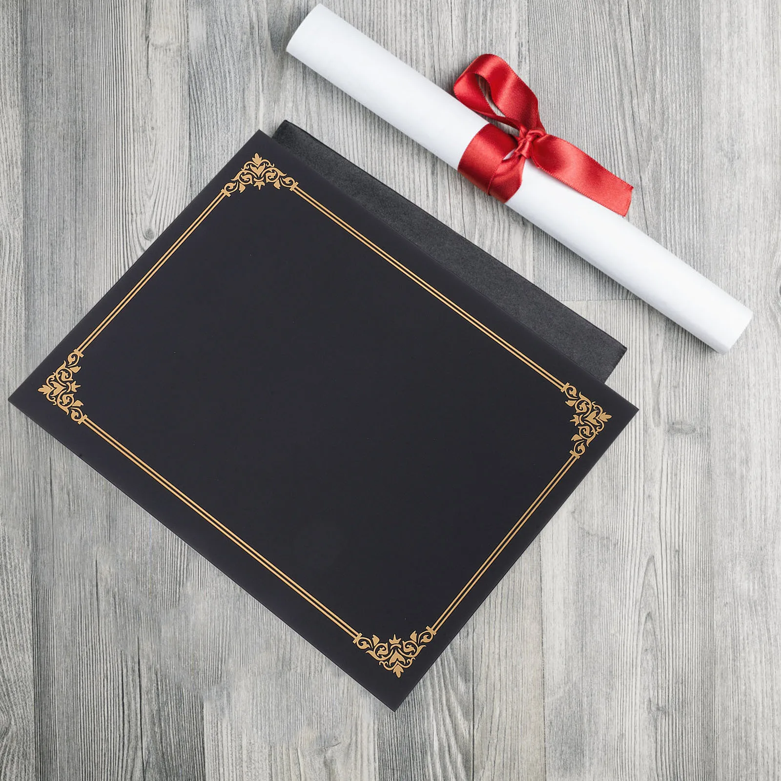 

5 комплектов держателей сертификата, рамка из золотой фольги, элегантные обложки для дипломов для выпускного награждения, размер письма, бумажный документ